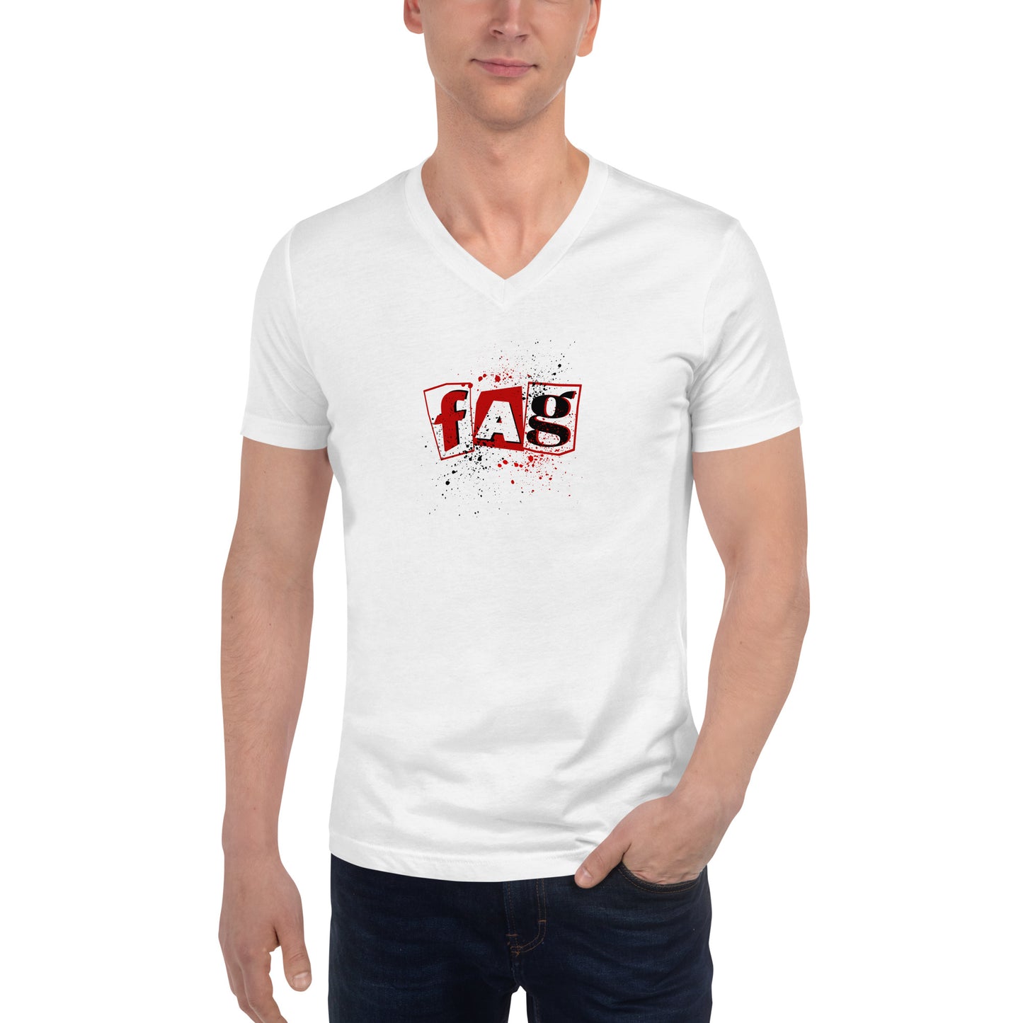 FAG - Unisex Short Sleeve V-Neck T-Shirt