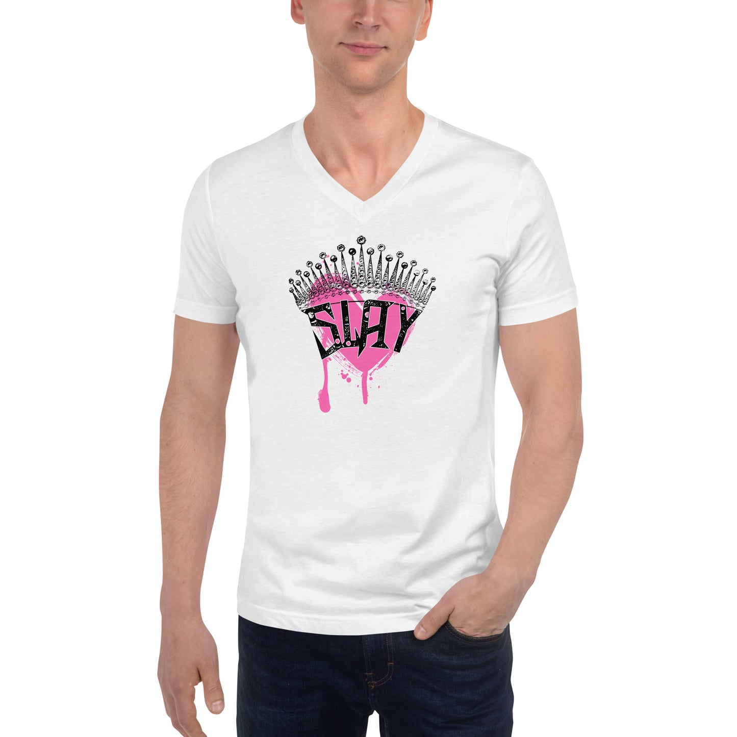 Slay Crown - Unisex Short Sleeve V-Neck T-Shirt