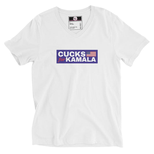 Cucks for Kamala - Unisex Short Sleeve V-Neck T-Shirt