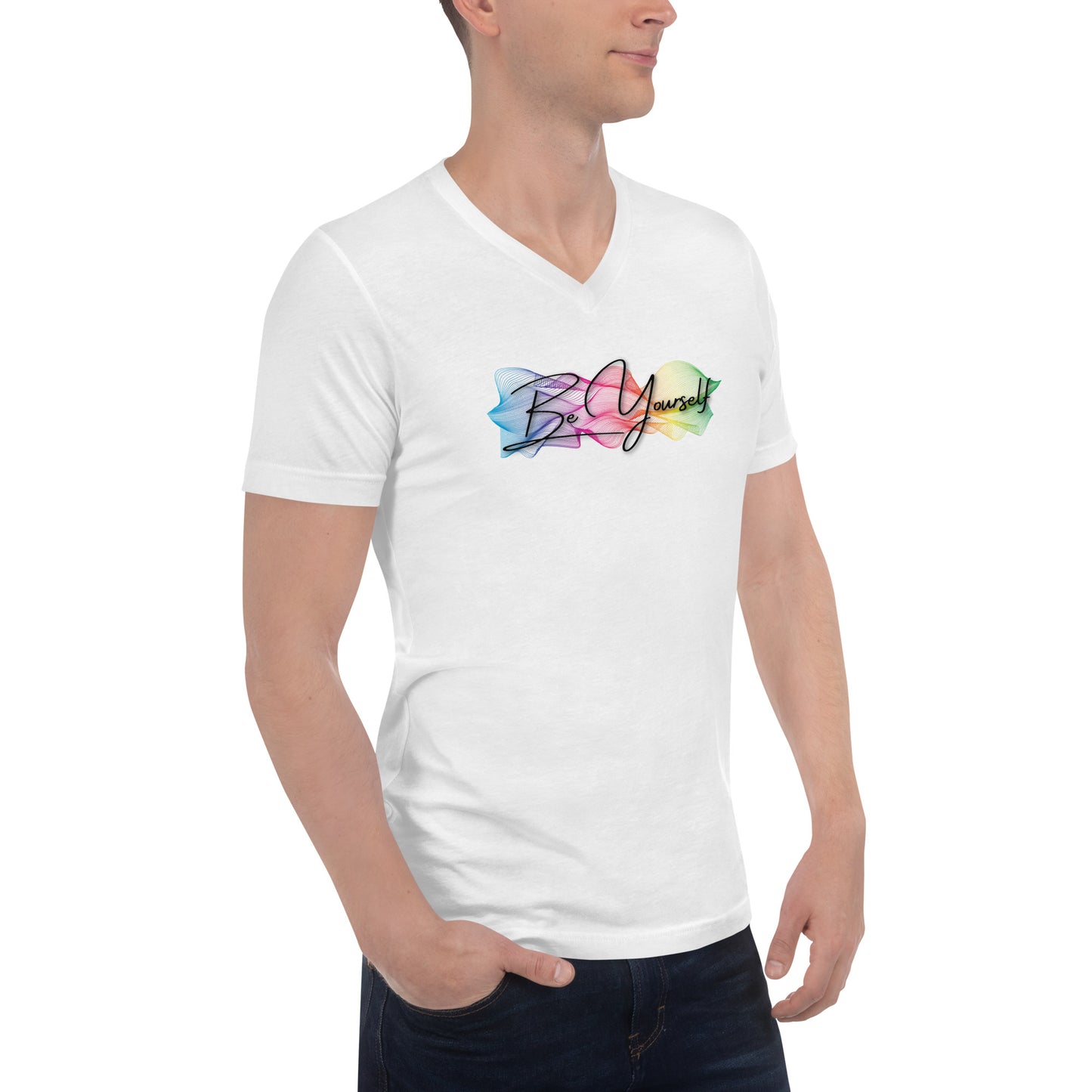 Be Yourself 0 Unisex Short Sleeve V-Neck T-Shirt