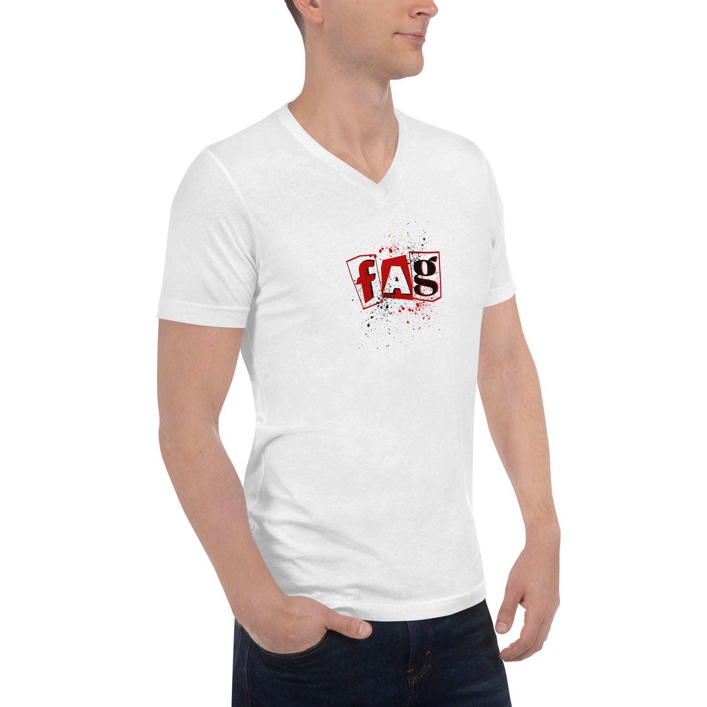 FAG - Unisex Short Sleeve V-Neck T-Shirt