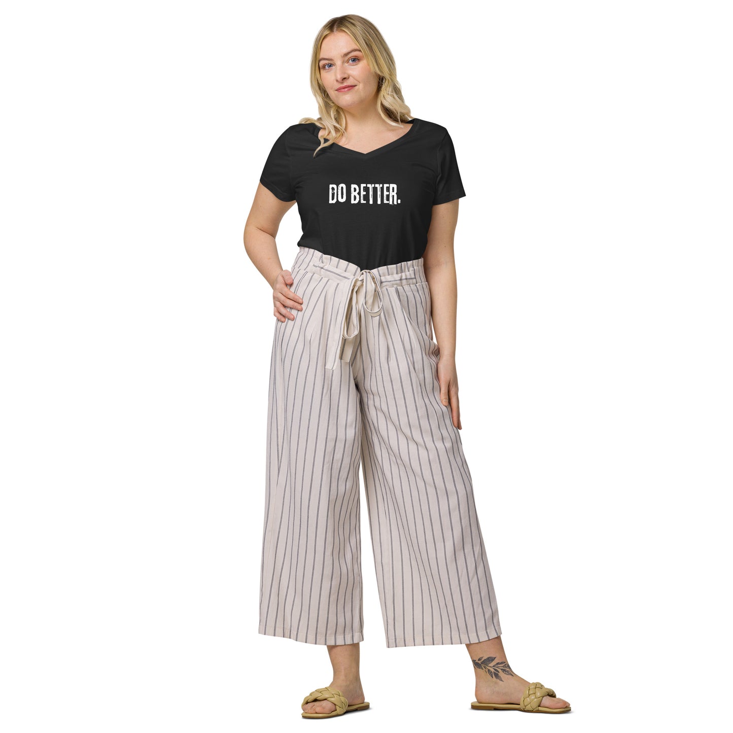 Do Better - Women’s fitted v-neck t-shirt