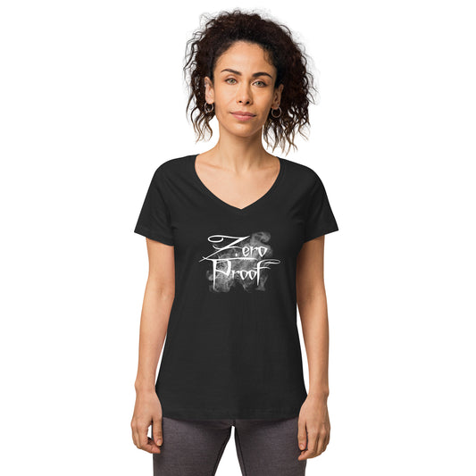 Zero Proof Spiderwebs - Women’s fitted v-neck t-shirt