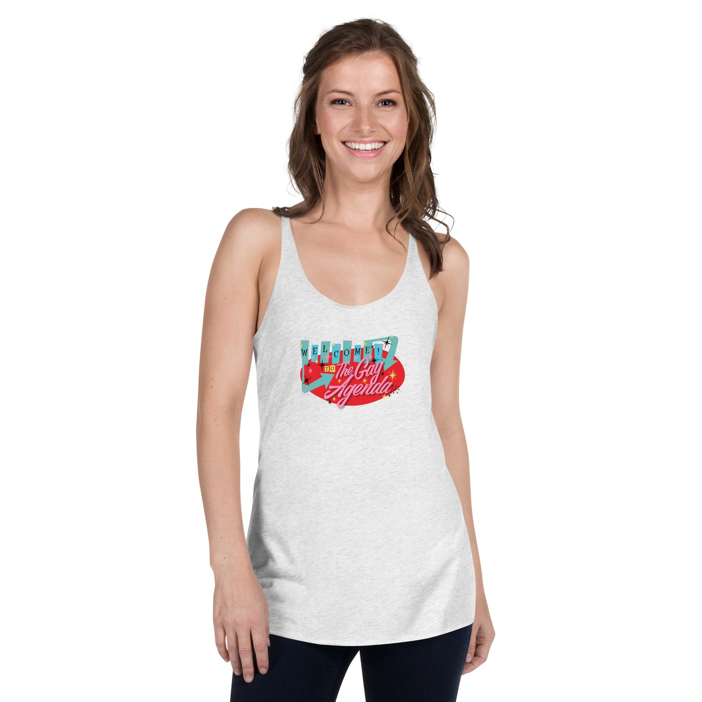 Welcome To The Gay Agenda - Women's Racerback Tank