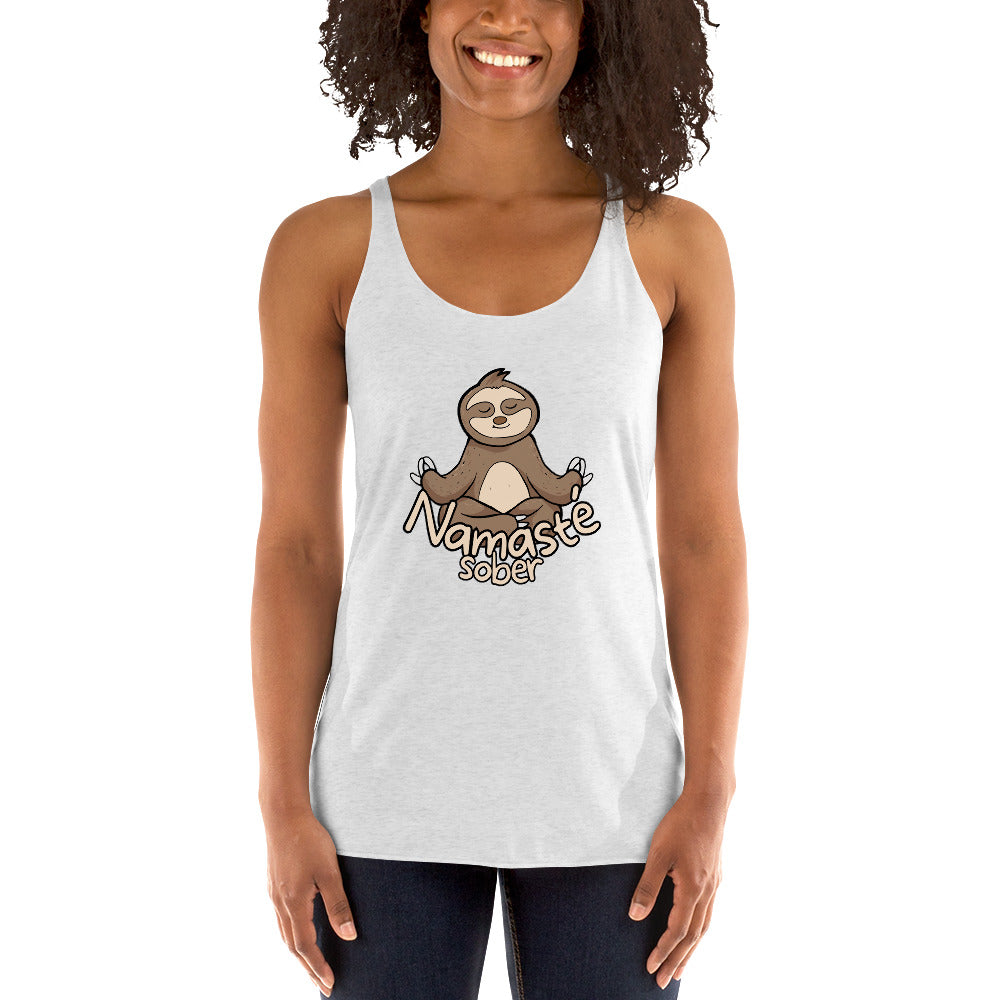 Namaste Sober Sloth - Women's Racerback Tank