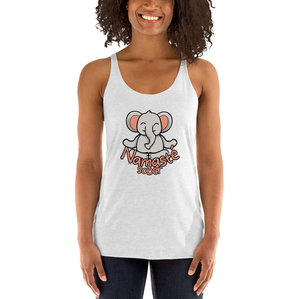 Namaste Sober Elephant - Women's Racerback Tank