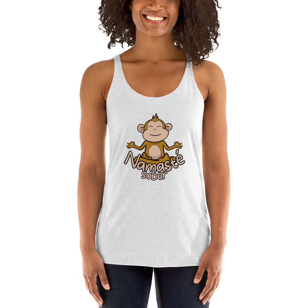 Namaste Sober Monkey - Women's Racerback Tank