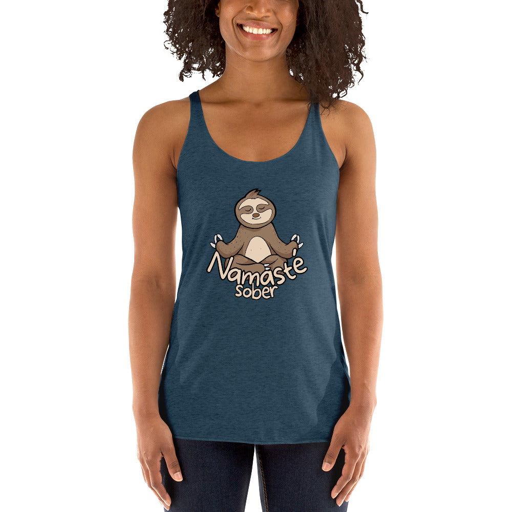 Namaste Sober Sloth - Women's Racerback Tank