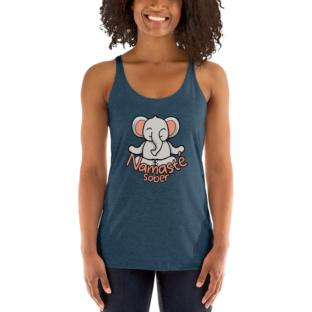 Namaste Sober Elephant - Women's Racerback Tank
