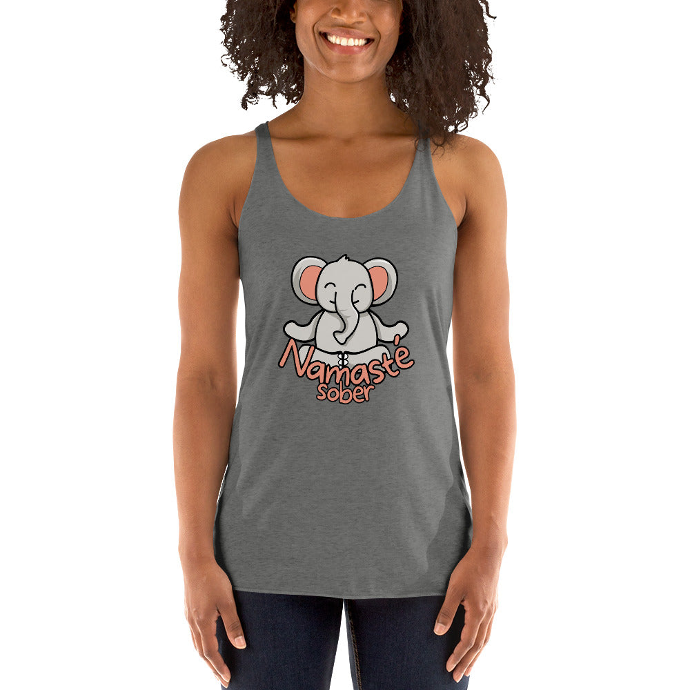 Namaste Sober Elephant - Women's Racerback Tank