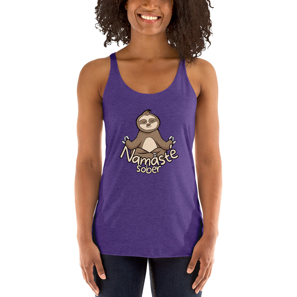 Namaste Sober Sloth - Women's Racerback Tank