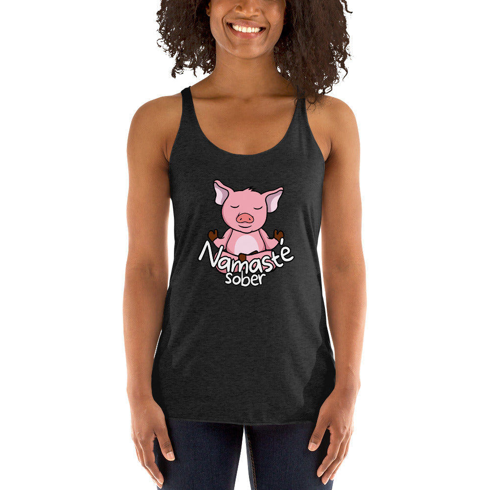 Namasté Sober Women's Tank Top - Funny Yoga Shirt for LGBTQ+ and