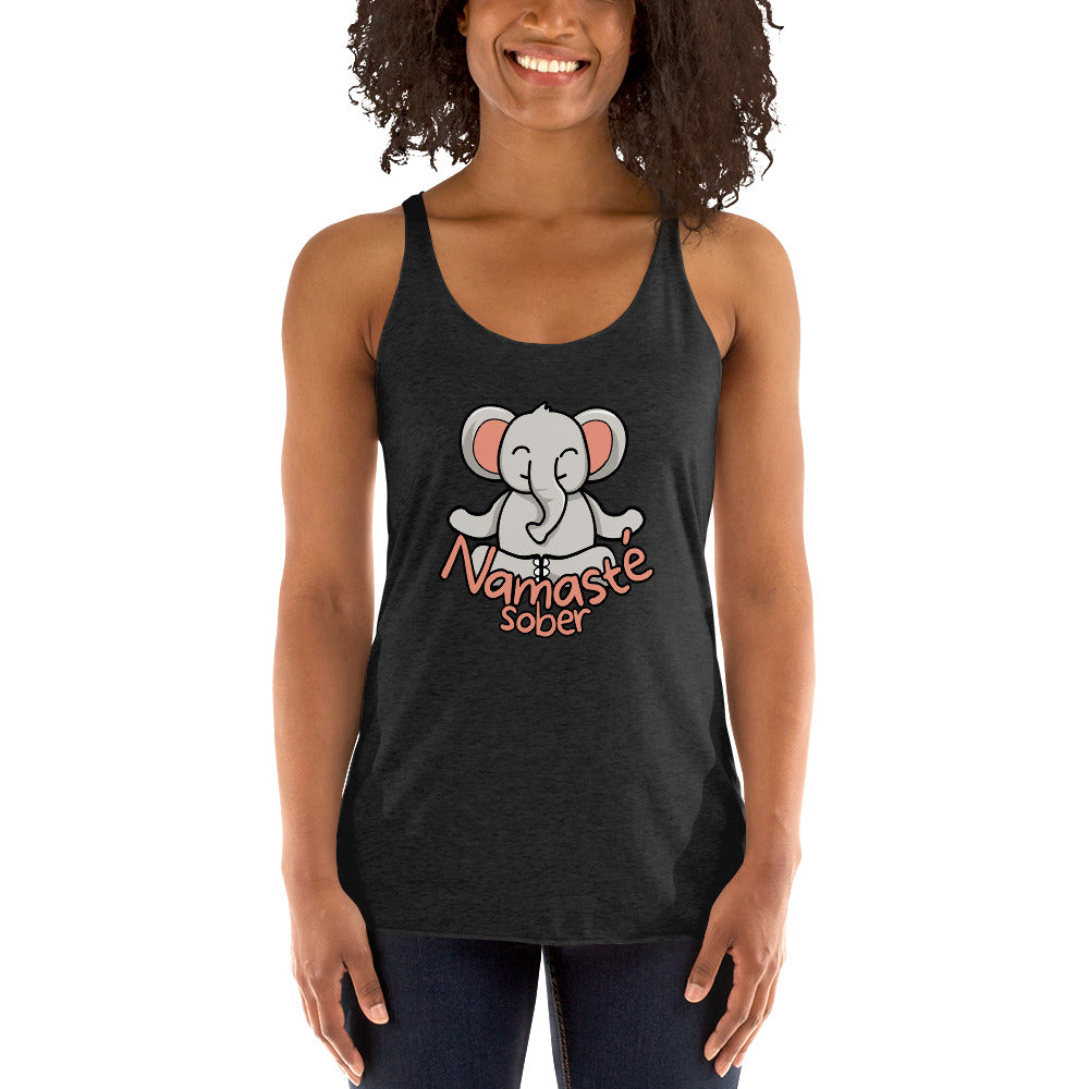 Namaste Sober Elephant - Women's Racerback Tank