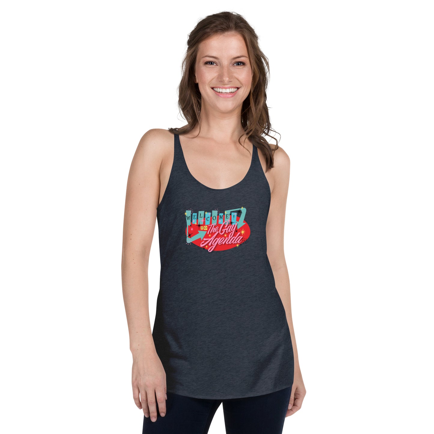 Welcome To The Gay Agenda - Women's Racerback Tank