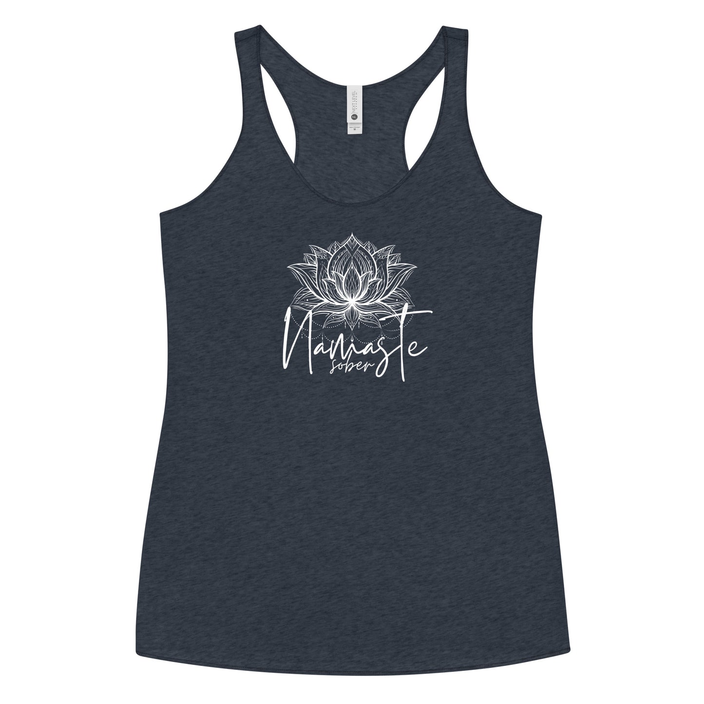 Namaste Sober White Lotus - Women's Racerback Tank