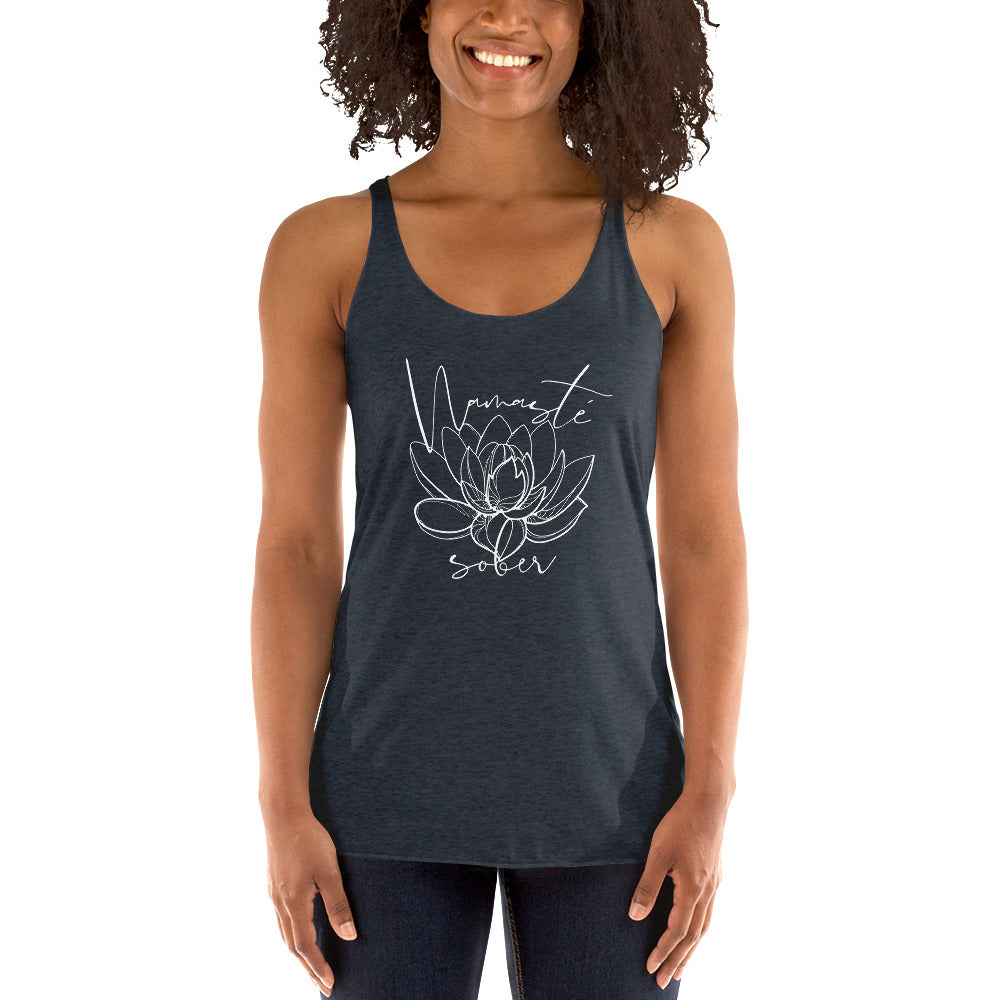 Namaste Sober Lotus - Women's Racerback Tank