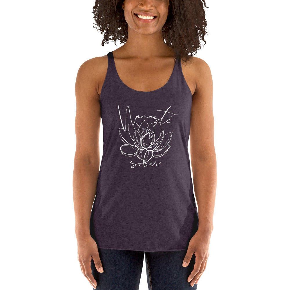 Namaste Sober Lotus - Women's Racerback Tank