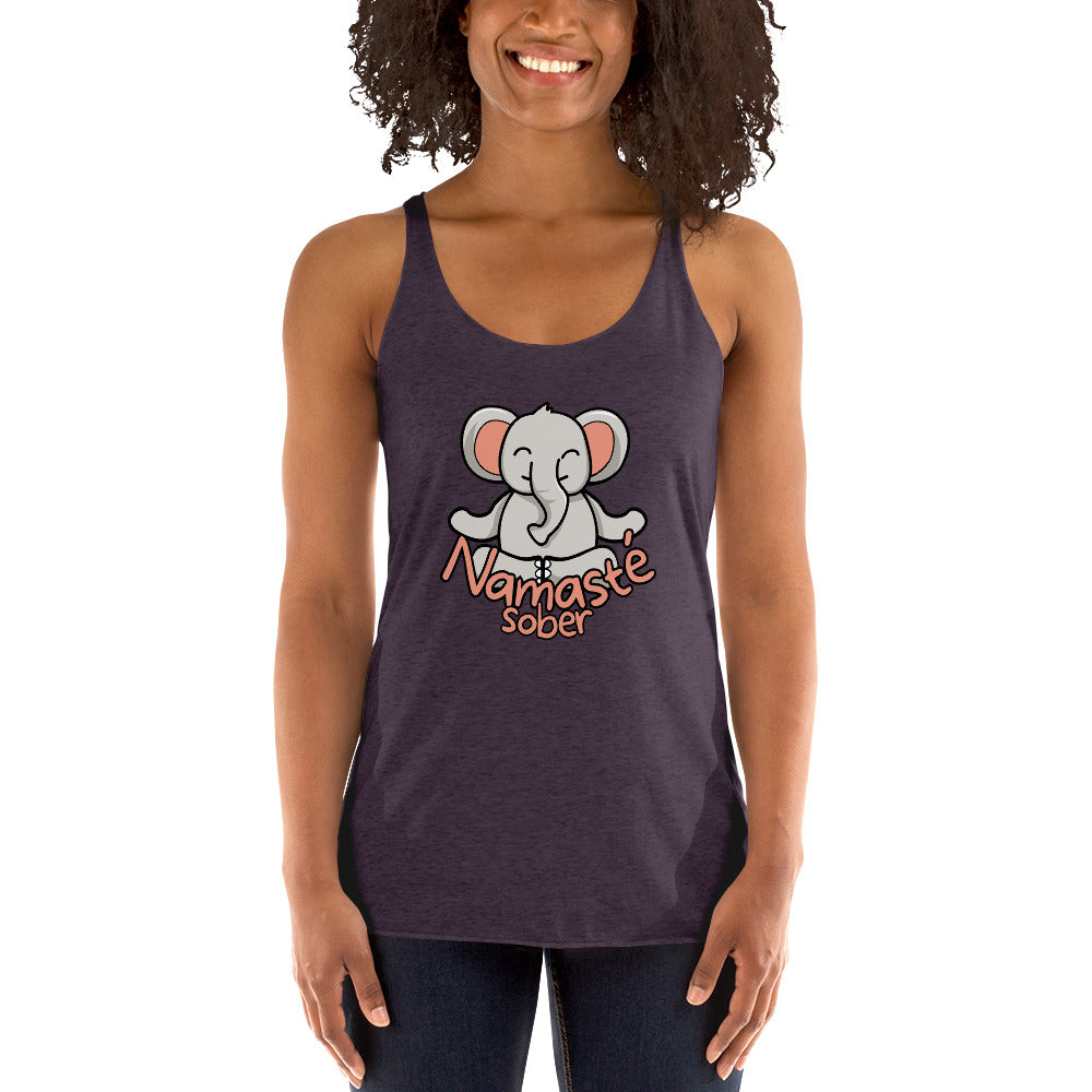 Namaste Sober Elephant - Women's Racerback Tank