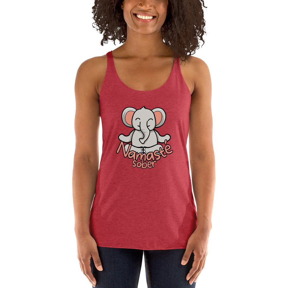 Namaste Sober Elephant - Women's Racerback Tank