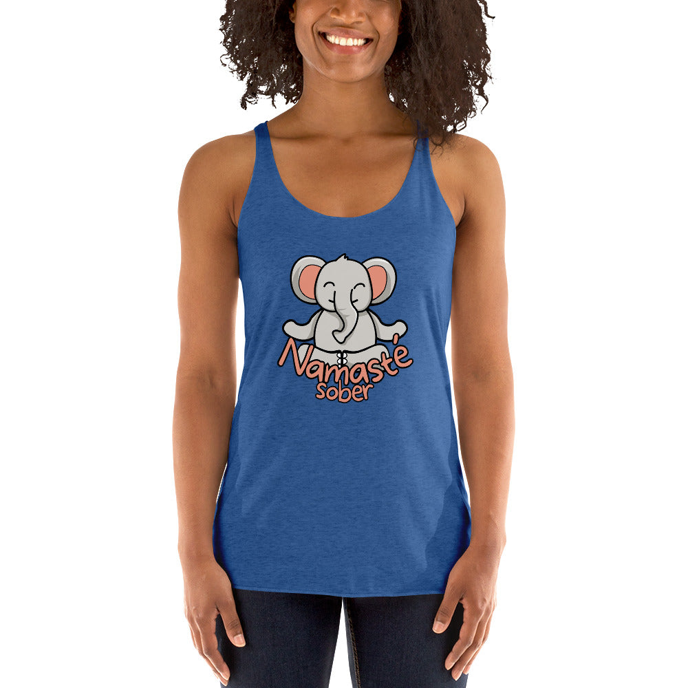 Namaste Sober Elephant - Women's Racerback Tank