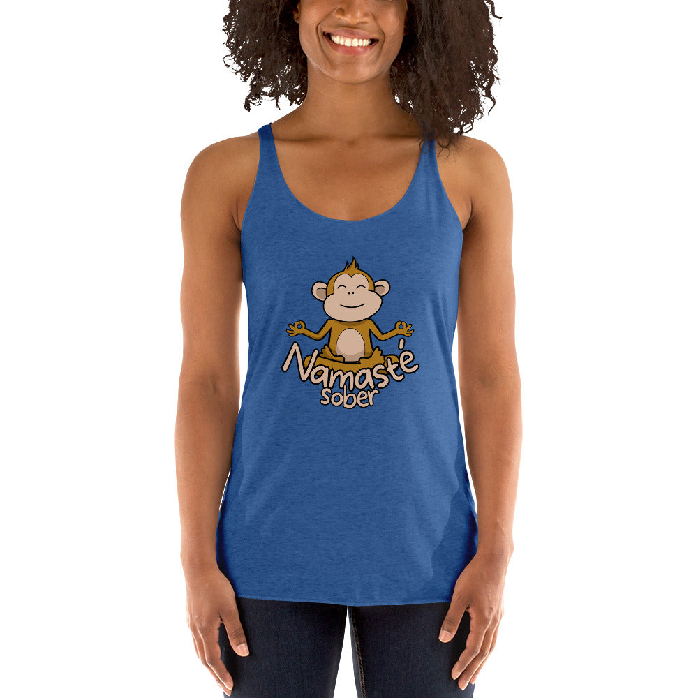 Namaste Sober Monkey - Women's Racerback Tank