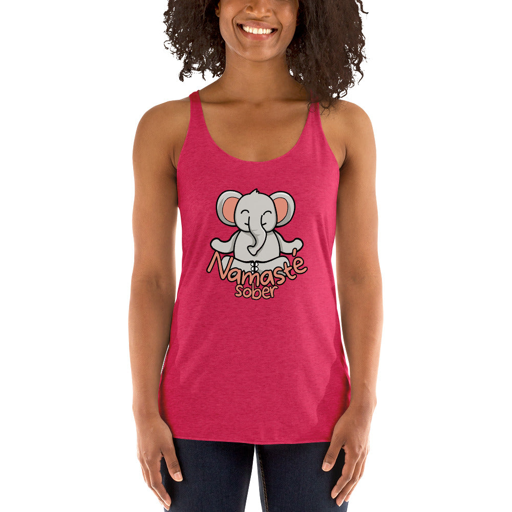 Namaste Sober Elephant - Women's Racerback Tank