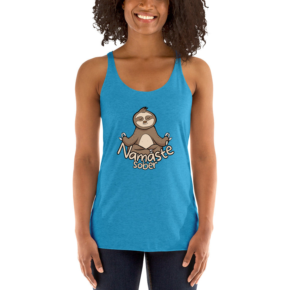 Namaste Sober Sloth - Women's Racerback Tank