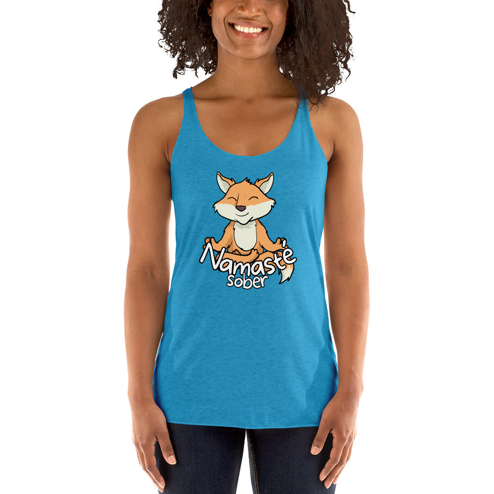 Namaste Sober Fox - Women's Racerback Tank