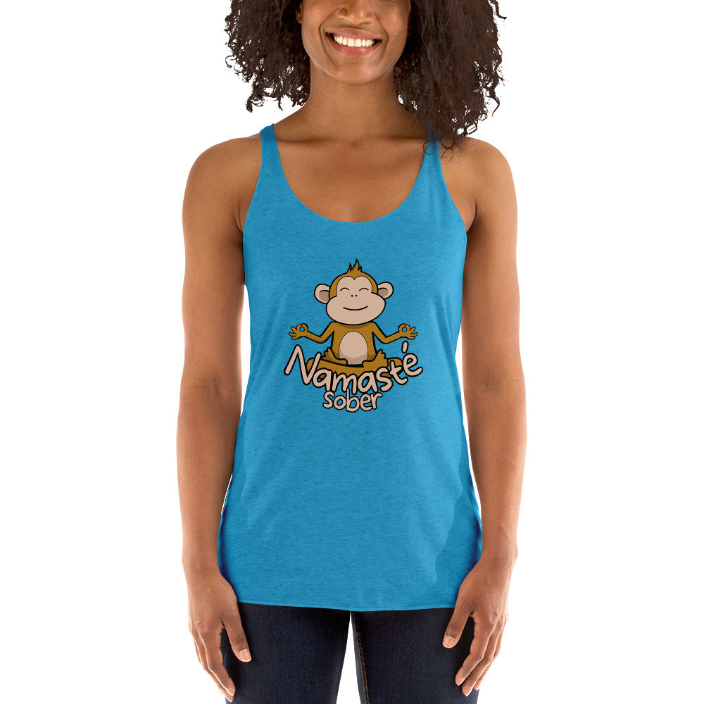 Namaste Sober Monkey - Women's Racerback Tank