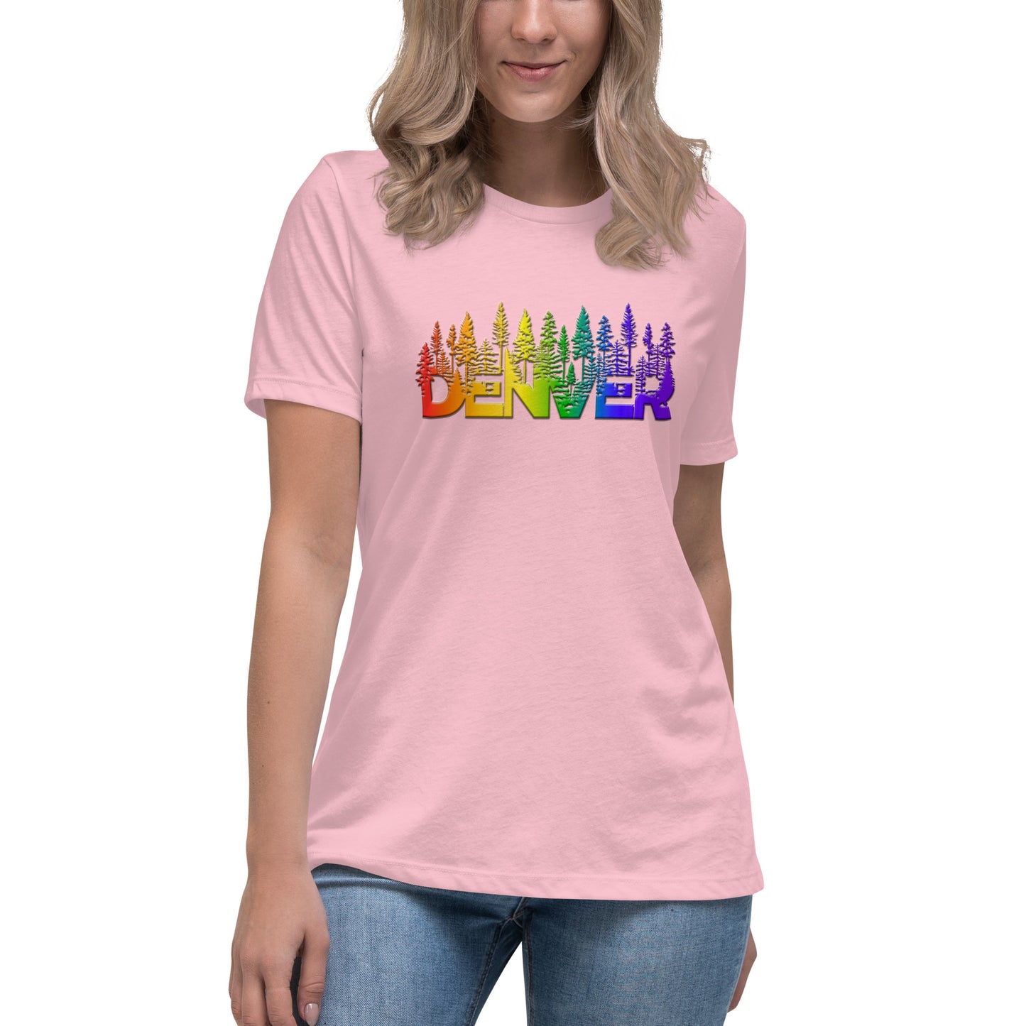 Denver Pride Rainbow Trees - Women's Relaxed T-Shirt