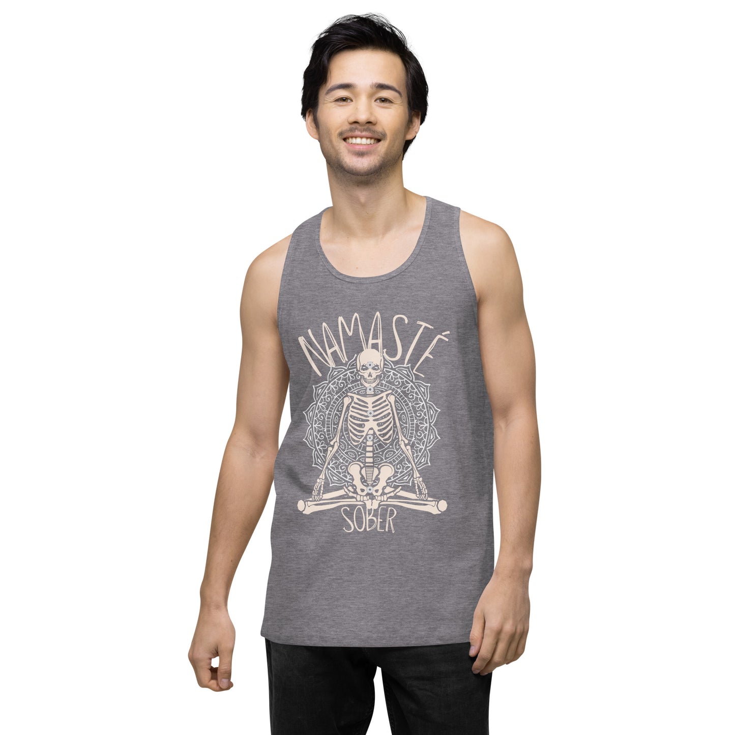 Namaste Sober Skeleton - Unisex premium tank top