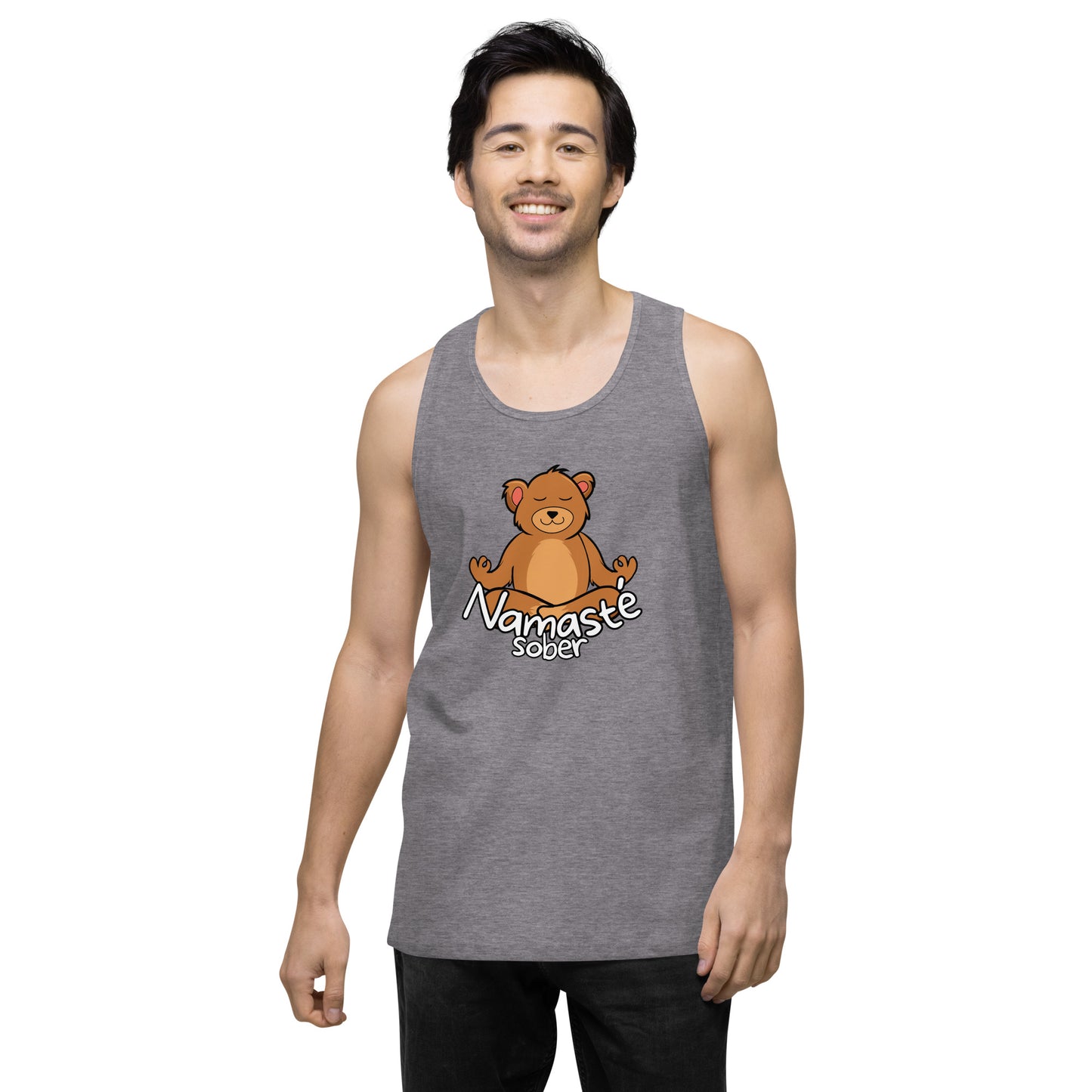 Namaste Sober Bear - Unisex premium tank top