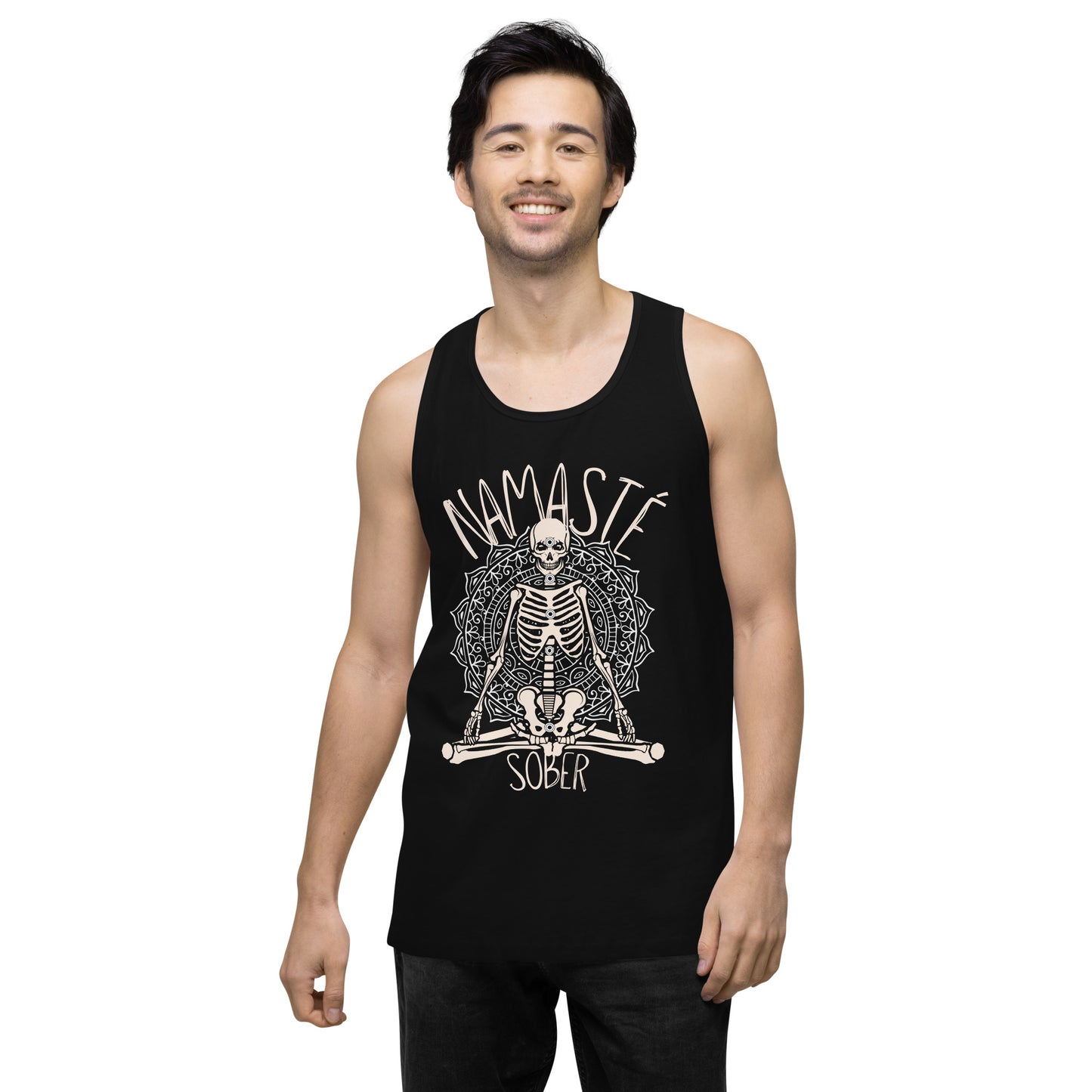 Namaste Sober Skeleton - Unisex premium tank top