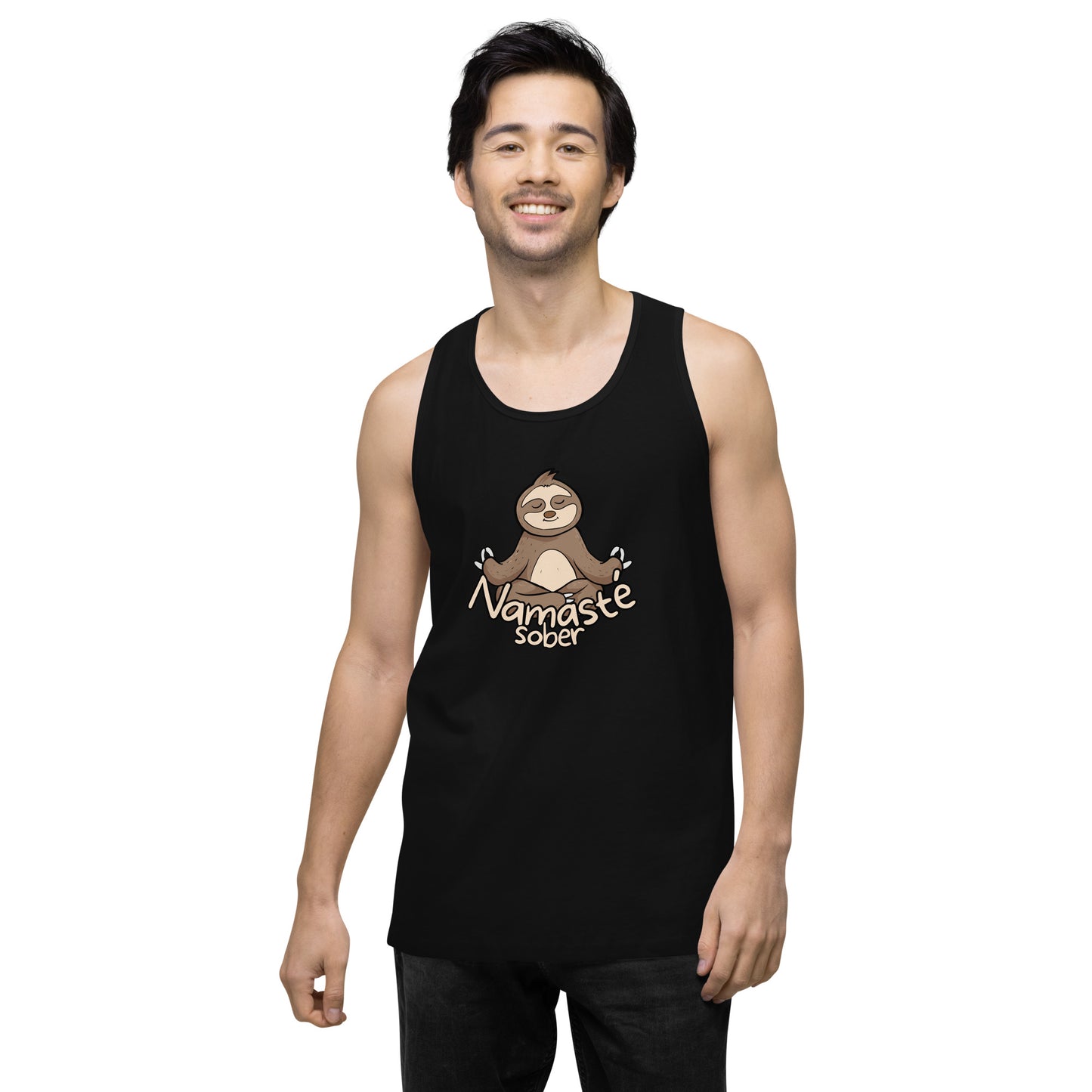 Namaste Sober Sloth - Unisex premium tank top