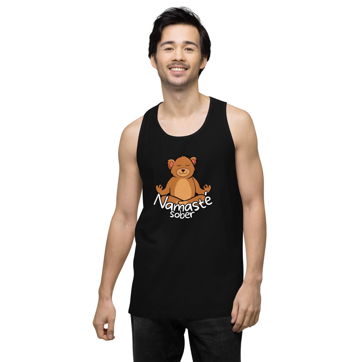 Namaste Sober Bear - Unisex premium tank top