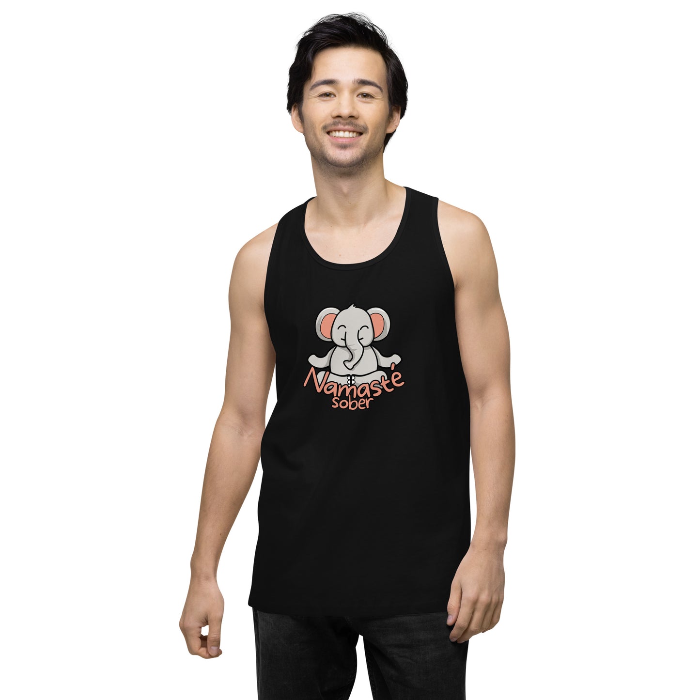 Namaste Sober Elephant - Unisex premium tank top