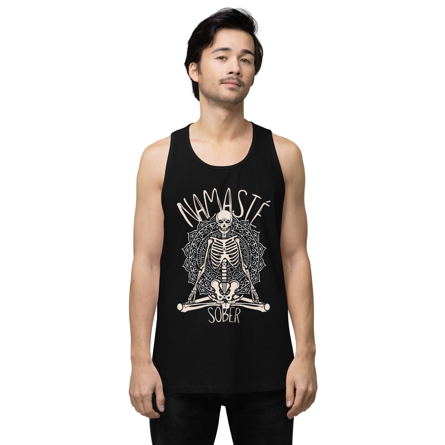 Namaste Sober Skeleton - Unisex premium tank top