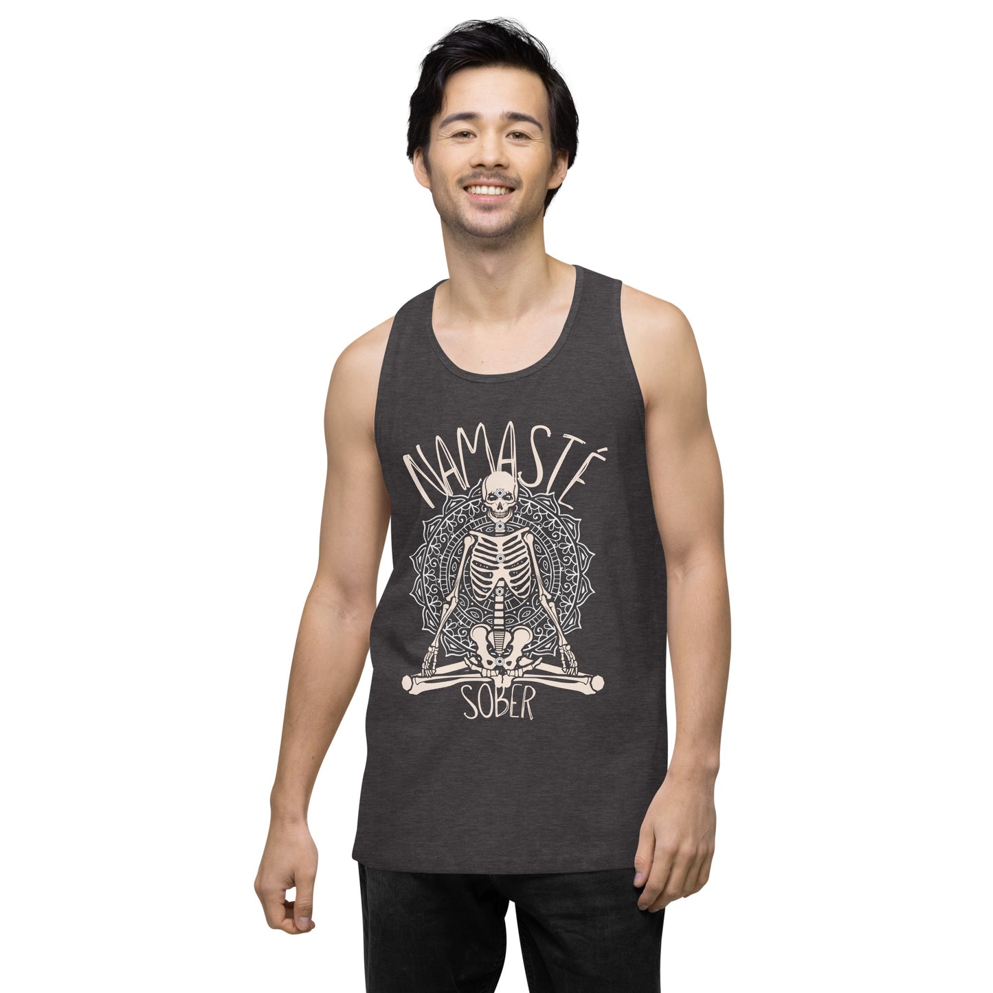 Namaste Sober Skeleton - Unisex premium tank top