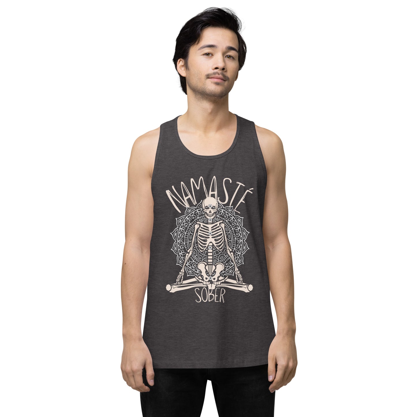 Namaste Sober Skeleton - Unisex premium tank top