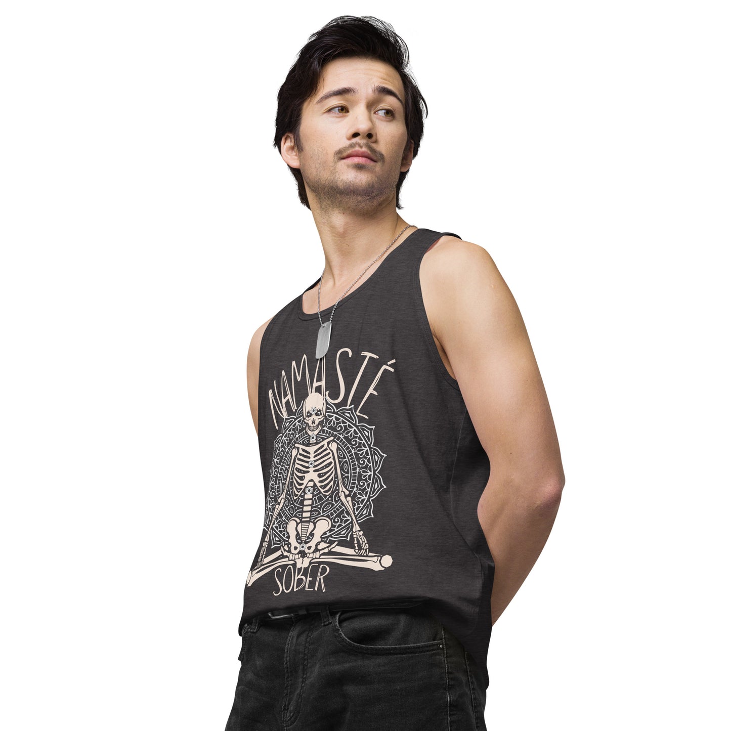 Namaste Sober Skeleton - Unisex premium tank top