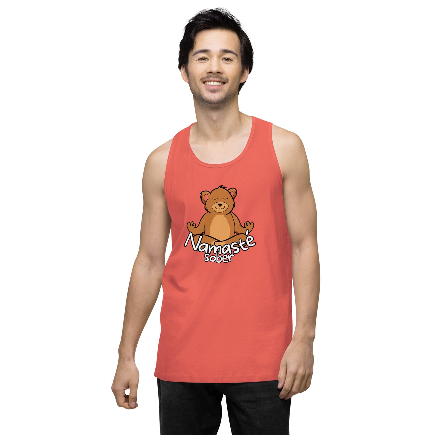 Namaste Sober Bear - Unisex premium tank top