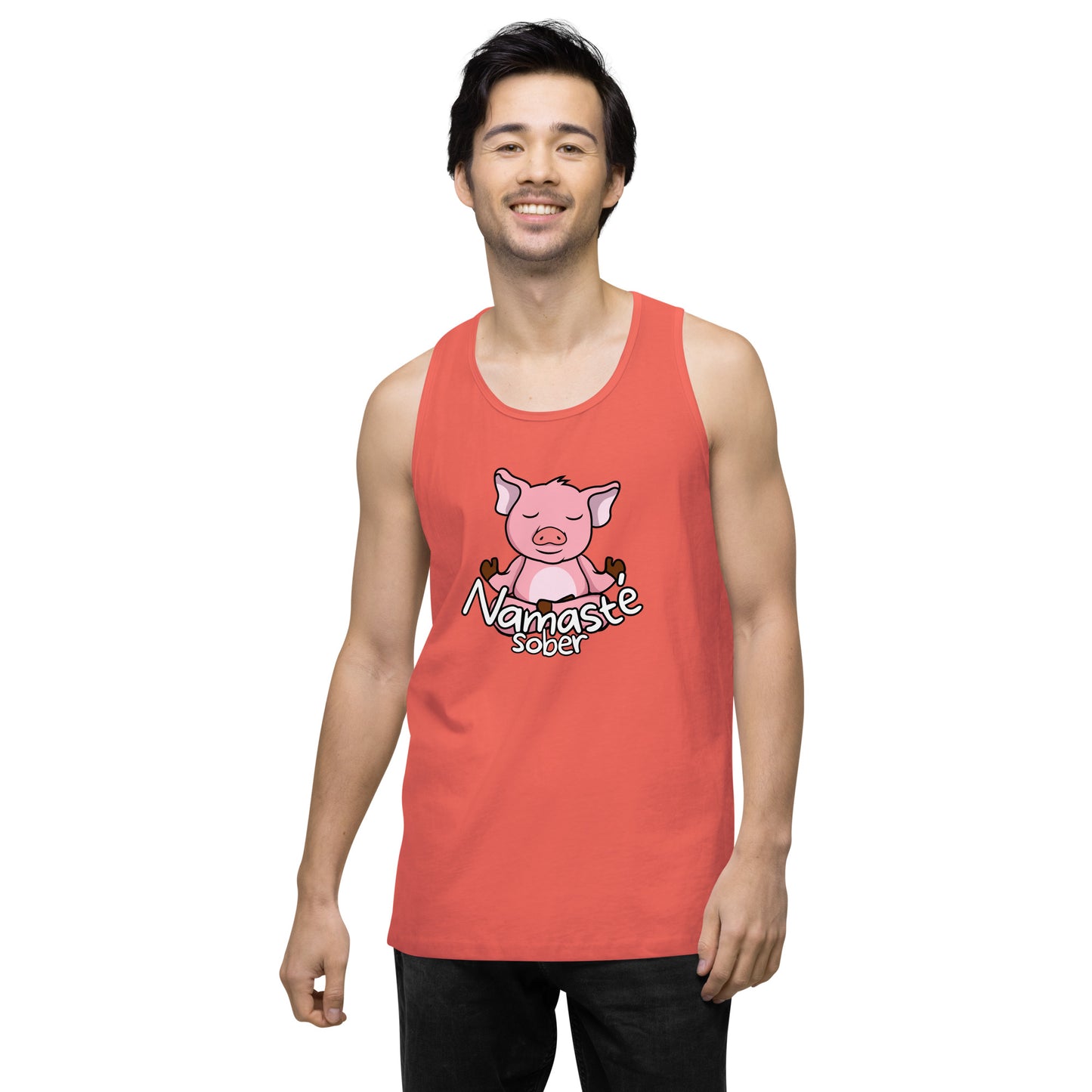 Namaste Sober Pig - Unisex premium tank top