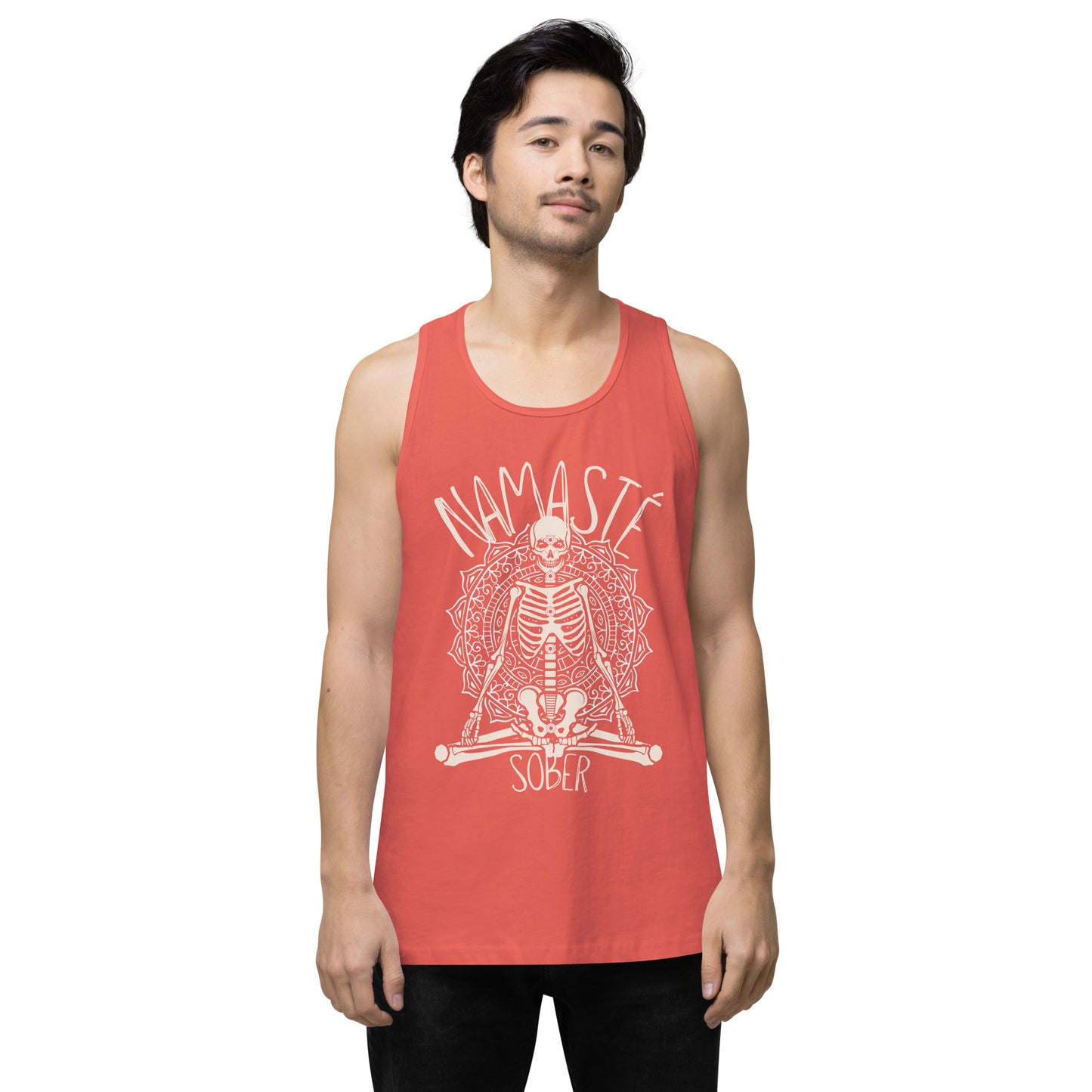 Namaste Sober Skeleton - Unisex premium tank top