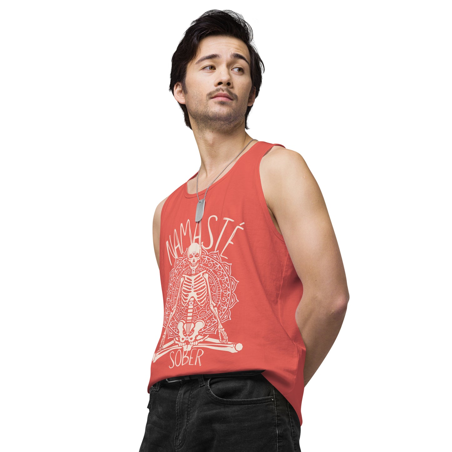 Namaste Sober Skeleton - Unisex premium tank top