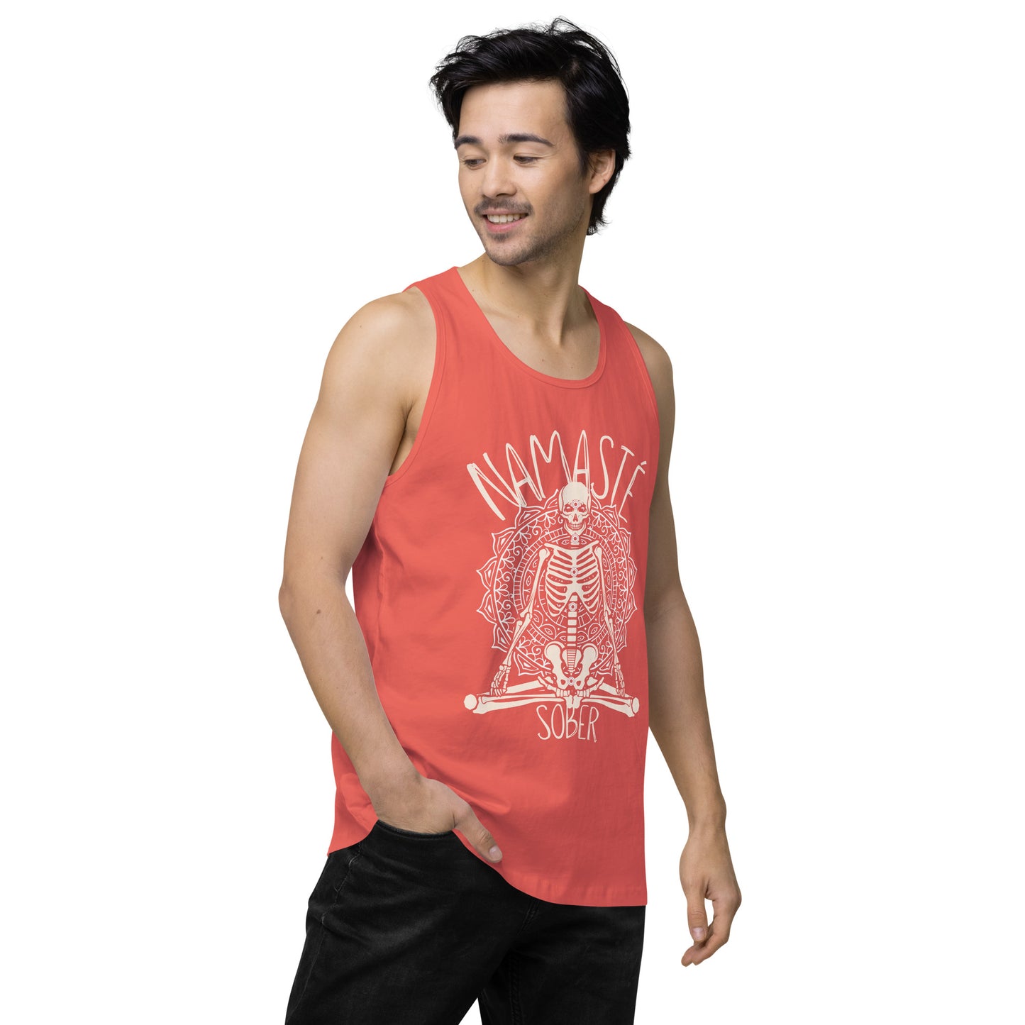 Namaste Sober Skeleton - Unisex premium tank top