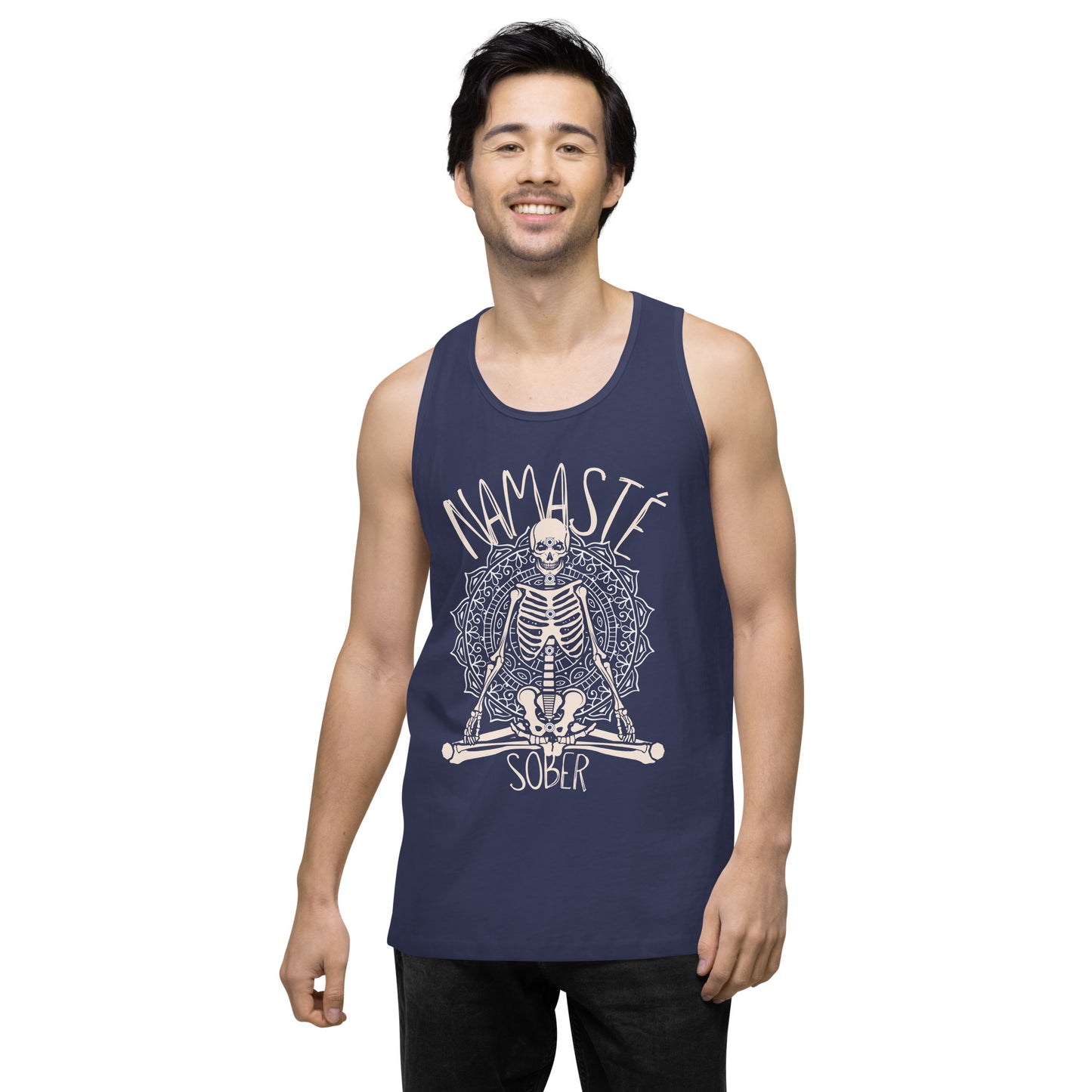 Namaste Sober Skeleton - Unisex premium tank top