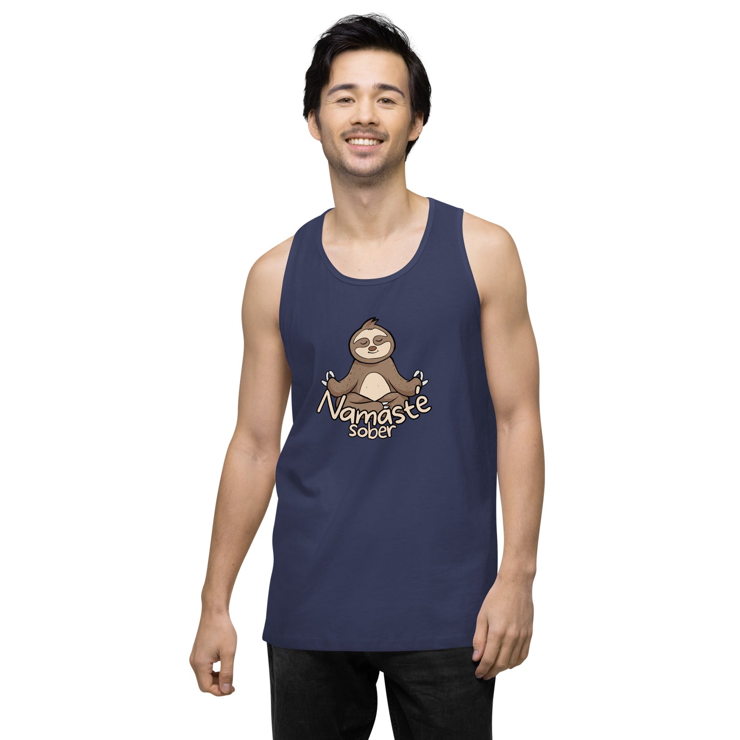 Namaste Sober Sloth - Unisex premium tank top