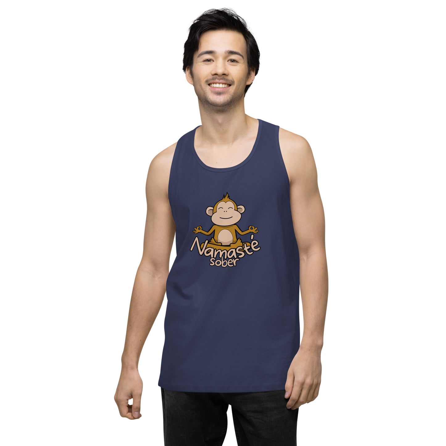 Namaste Sober Monkey - Unisex premium tank top