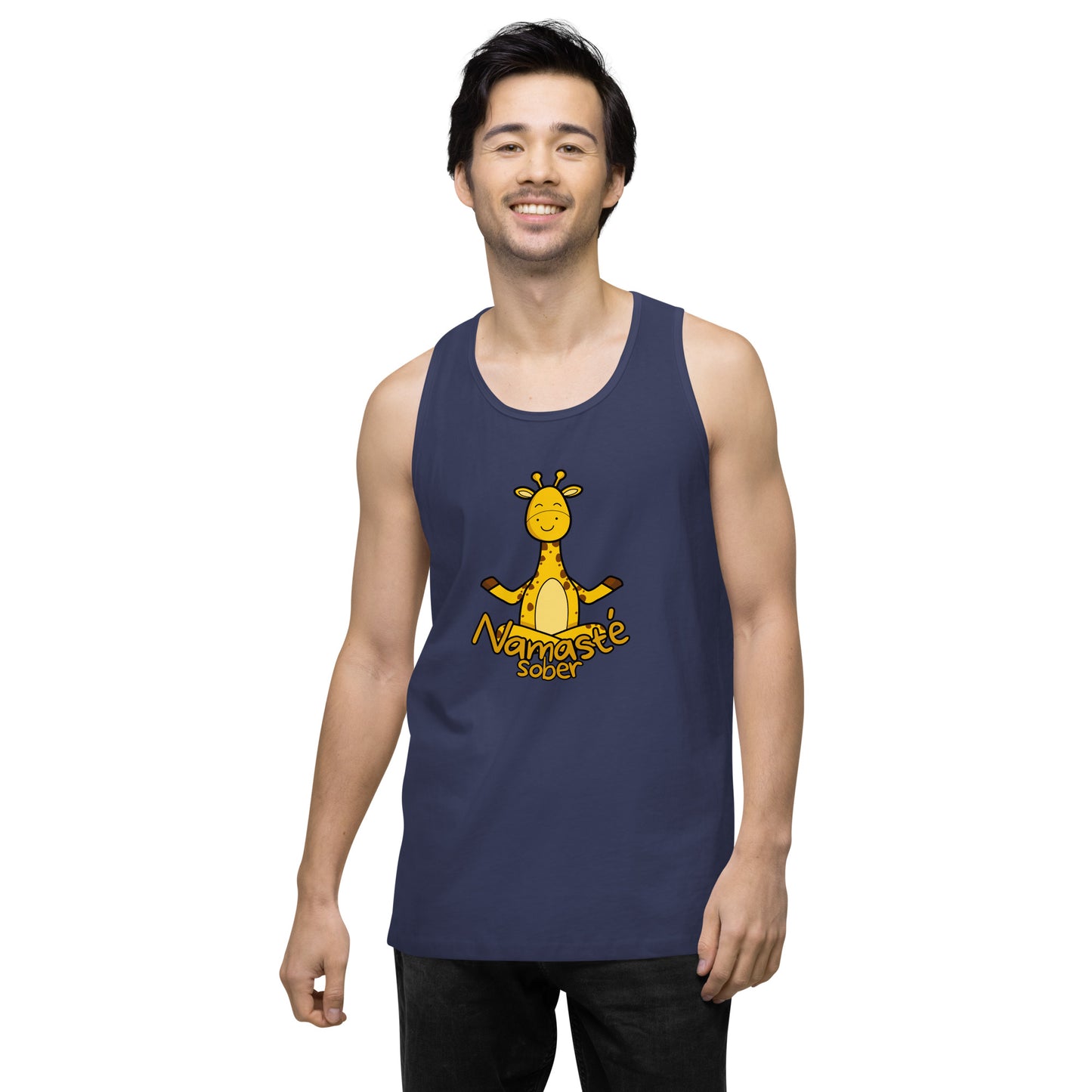 Namaste Sober Giraffe – Unisex premium tank top