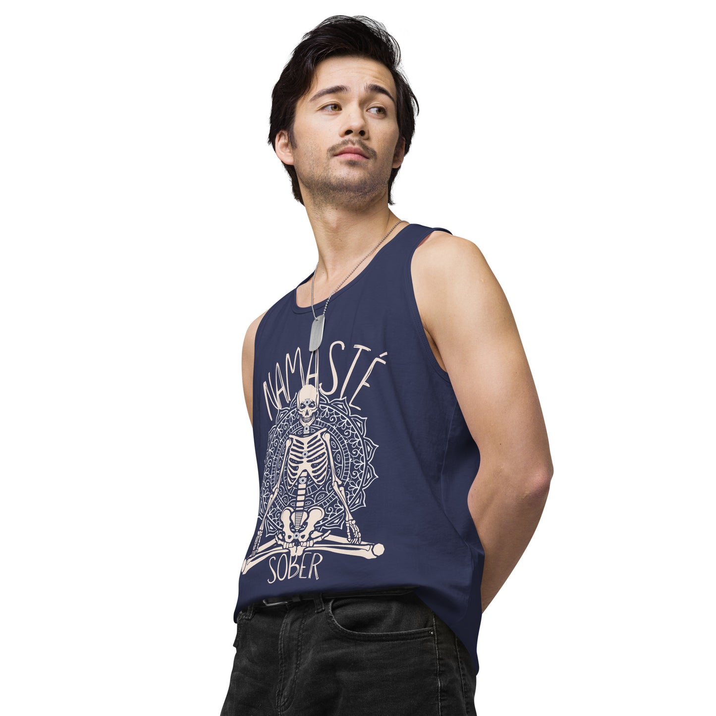 Namaste Sober Skeleton - Unisex premium tank top